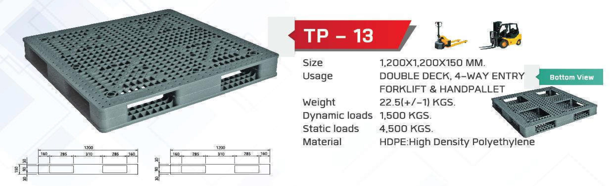 Non-Reversible-pallet-TP-13