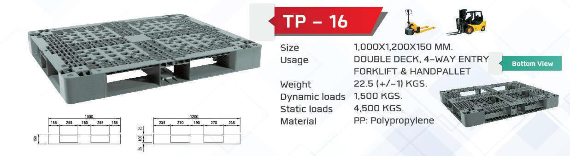 Non-Reversible-pallet-TP-16